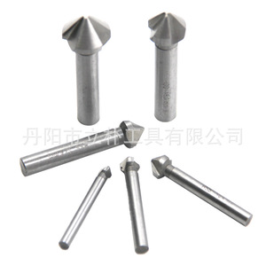 Three Blade Chamfering <b>Tool</b> <b>Set</b> 6pc High Speed Steel Woodworking Milling Cutter Countersink Drill Bit Kit With Case - Product Image 3