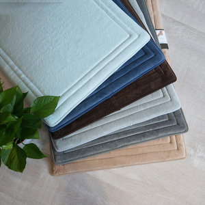 Alfombra antideslizante de microfibra para <span class=keywords><strong>baño</strong></span>, alfombrilla de espuma viscoelástica suave y gruesa, antideslizante, absorbente de agua para ducha - Product Image 5