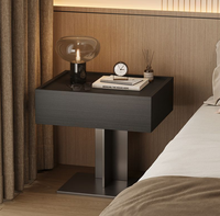 Nouvelle table de chevet en bois massif avec 2 tiroirs, style élégant et luxueux, meuble de rangement pour la maison, style simple