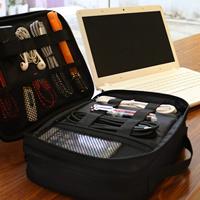 Tas penyimpanan aksesori elektronik Digital portabel, casing pengatur kabel Data untuk Set multifungsi Modern lapisan ganda perjalanan