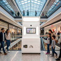 Borne Photo Professionnelle Libre-Service avec Imprimante et Compatibilité Caméra, Distributeur Automatique de Photos avec Fonction d'Impression