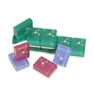 Juego de Fichas de Mahjong Acrílicas, Portátil, Tamaño de Viaje, Color Personalizado, Juego de Ajedrez, Entretenimiento, Uso Universal MJ-820 - Product Image 3