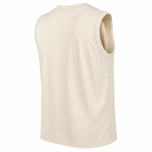Débardeur en coton épais 220g de qualité supérieure, design OEM personnalisé, couleur unie, gilet de sport pour la musculation, débardeurs athlétiques pour hommes - Product Image 3