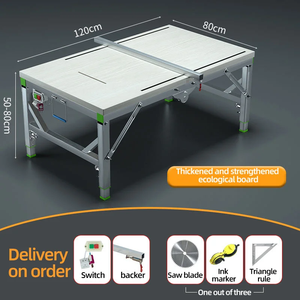 120*150 DIY Folding Lifting <b>Work</b> Saw Multifunctional Woodworking <b>Table</b> Woodworking Saw <b>Table</b> for Carpentry Workbench - Product Image 3