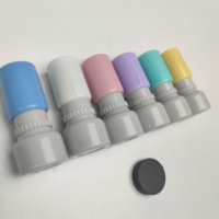 Atom Foam Sello personnalisé support en plastique rond 23mm Mini Ha Flash timbre pour bureau d'affaires timbres enseignant timbres