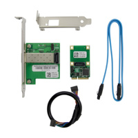 Kartu Antarmuka Jaringan Internal Kabel Gigabit Ethernet SFP Tunggal Mini PCIe WGI210AS Tersedia