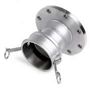 Raccord Camlock à bride en acier inoxydable 304 316, surface lisse, résistant à la corrosion, type C, coupleur femelle, raccord rond