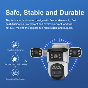 SAV-XCS621ZS kamera pengawas Ptz, kamera keamanan luar ruangan Wifi dengan penglihatan malam 10x perbesaran Audio dua arah - Product Image 3