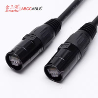 Câble ABCCABLS CAT6 double blindage EtherCON RJ45 mâle-mâle pour ordinateur, projecteur, éclairage DMX, réseaux audio (sans oxygène)