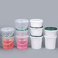 Vente en gros de seaux à boissons en plastique de 32oz Conteneur à fruits jetable 500ml Boîte en plastique PP avec poignée