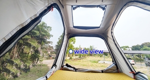 Tente de camping triangulaire en aluminium à coque rigide pour toit de voiture - Product Image 4