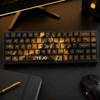 Ensemble de touches de clavier mécanique pour jeux VALORANT personnalisées, Tejo 68 touches, impression latérale, PBT, sublimation par transfert, profil Cherry