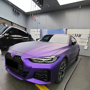 <span class=keywords><strong>Film</strong></span> Vinyle Adhésif Mat PVC/PET Violet pour Voiture, Effet Peinture Originale, Sans Bulles, Décalcomanie Intérieure/Extérieure, <span class=keywords><strong>Film</strong></span> DIY pour Changement de Couleur de Voiture - Product Image 5