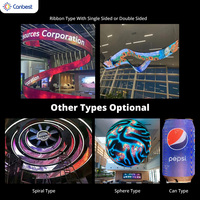 Écran publicitaire incurvé pour colonne d'affichage cylindrique flexible 4K d'intérieur pour pilier circulaire Ledwall