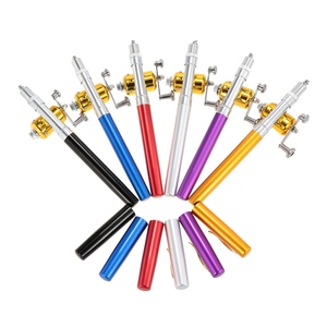 Cần câu cá Reel Combo Set mini Telescopic xách tay Pocket Bút cần câu cá cực + Reel dây câu mềm mồi mồi Jig móc - Product Image 4