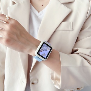Pour <span class=keywords><strong>Apple</strong></span> <span class=keywords><strong>Watch</strong></span> 10 11 Nouveau bracelet de montre en nylon tissé contrasté avec boucle en métal Bracelet de remplacement pour IWatch 46mm 49mm - Product Image 4