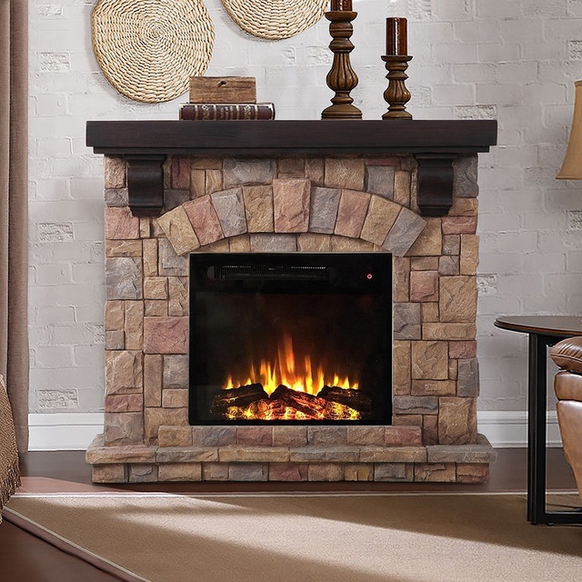 Polystone Electric Fireplaces Mgo Mantel with Heater Electric Fireplaces