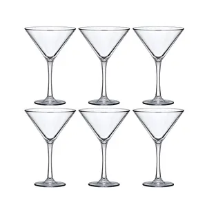 10oz Martini koktail kacamata dengan batang elegan kristal bening Gelas anggur untuk Bar