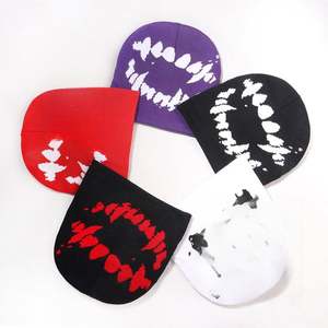 Забавные зимние теплые вязаные шапки-бини с жаккардовым узором и отворотом для пар - Product Image 4