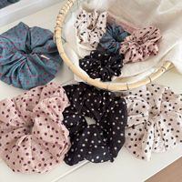 BELLEWORLD Pince à cheveux requin bleu marine à pois imprimé denim, accessoires capillaires ajourés multi-formes pour femmes
