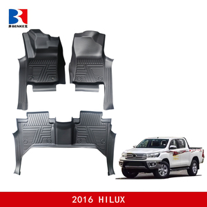 Wholesale Factory Custom 5D TPE <b>Rubber</b> Eco-friendly Waterproof Anti Slip 5D Car <b>Floor</b> Mats 3 Pieces for Toyota Hilux 2016 - Product Image 2
