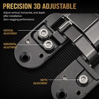 3D скрытый шарнир из цинкового сплава 60 кг сверхмощный Регулируемый открывающийся скрытый шарнир для крепления деревянной двери легко 180 градусов