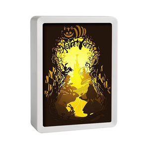 Boîte à lumière LED 3D en papier découpé, L'Éventail des Merveilles d'<span class=keywords><strong>Alice</strong></span>, veilleuse décorative pour enfants et adultes - Product Image 2