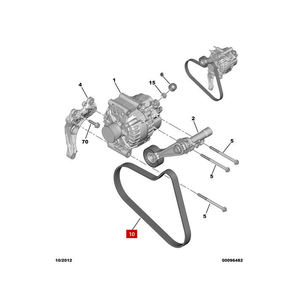 Courroie de générateur 5750RG 6PK905 pour Peugeot 208 308CC <span class=keywords><strong>SW</strong></span> 3008 RCZ <span class=keywords><strong>508</strong></span> Citroen C4 C4L DS - Product Image 5