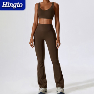 Sport Yoga reggiseno allenamento Set per donne Fitness alla moda palestra Activewear unico <span class=keywords><strong>abbigliamento</strong></span> da allenamento due pezzi Set Yoga <span class=keywords><strong>abbigliamento</strong></span> <span class=keywords><strong>sportivo</strong></span> - Product Image 3