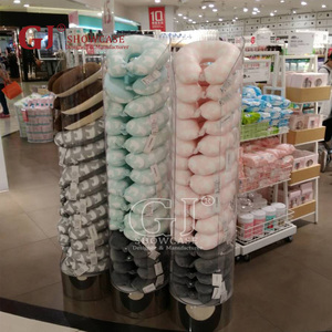 Bán Lẻ Thiết Kế Nội Thất Sàn Thường Vụ Gỗ Gối Tường Kệ Kệ Cho Giường Acrylic Cổ U Hình Dạng Gối Hiển Thị Đứng Bán Lẻ Cửa Hàng Đồ Nội Thất - Product Image 2