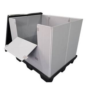 Сверхмощный большой автомобильный промышленный перерабатываемый полипропиленовый ящик с гофрированными пластиковыми рукавными коробками с поддоном и крышкой - Product Image 2