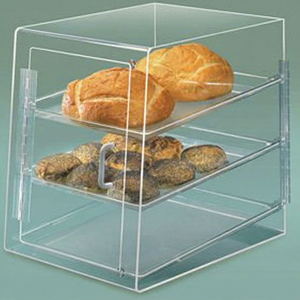 Estante de acrílico para alimentos, bandeja para alimentos, bandeja para pan, 2 capas - Product Image 1
