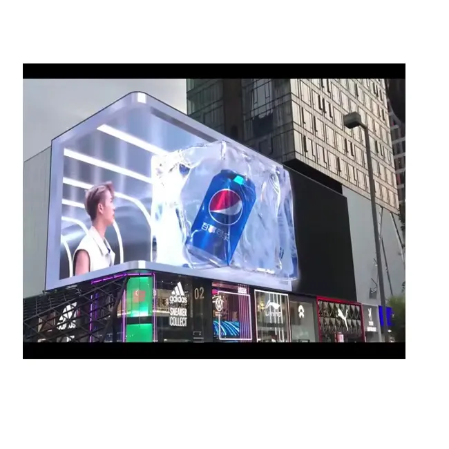 HD Video Wall Full Color P2.5 P3 P4 P5 P6 Waterproof 3D LED Billboard Curved Sign Display Screen For Outdoor Street advertising