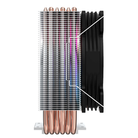 Refroidisseur de processeur haute performance RVB LED 6 tuyaux Ventilateur de refroidissement universel pour PC Intel