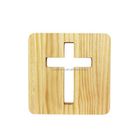 Veilleuse LED 3D moderne personnalisée avec base en bois, design croix de Jésus blanc doux, pour enfants, maison intelligente, usage résidentiel, intensité réglable, USB