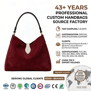 Bolso hobo holgado de cuero de ante color burdeos con correa oscura personalizada y detalles de hoja crema, bolso de hombro para mujer, OEM personalizado - Product Image 1