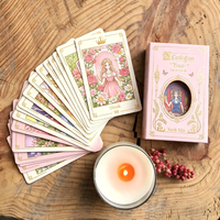 Boîte à fenêtre personnalisée OEM pour jeu de tarot en papier avec estampage doré et bordure pour jeu de divination et cadeau