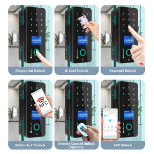 สมาร์ทล็อกลายนิ้วมือดิจิทัลไบโอเมตริกซ์ ZDL21208เหมือนจริงพร้อมแอป Tuya และการ์ดหน่วยความจำสำหรับประตูสำนักงานอาคารกระจก - Product Image 4