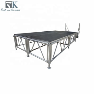 Escenario Móvil de Aluminio Portátil para Conciertos al Aire Libre, Plataforma de Escenario de 4x8 pies para Fiestas y Eventos, Bodas en Interiores - Product Image 1