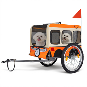 <span class=keywords><strong>Remolque</strong></span> Plegable Grande <span class=keywords><strong>para</strong></span> Mascotas (<span class=keywords><strong>Perros</strong></span> y Gatos) <span class=keywords><strong>para</strong></span> Bicicleta, con <span class=keywords><strong>Ruedas</strong></span> <span class=keywords><strong>de</strong></span> 202 1/8, Estructura <span class=keywords><strong>de</strong></span> Acero Resistente, Tela Oxford, Espacioso, Todoterreno - Product Image 1