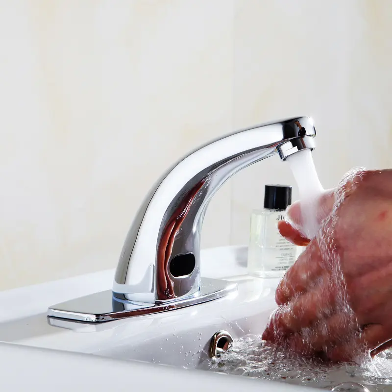 Otomatik lavabo karıştırıcılar dokunun eller serbest kızılötesi su dokunun endüktif havza musluk banyo fotoselli sensör musluk