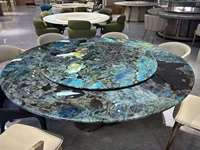 Plan de travail de luxe en granit bleu Lémurien brésilien 18 mm, véritable jade bleu, marbre véritable pour table à manger, îlot de cuisine, comptoir de bar