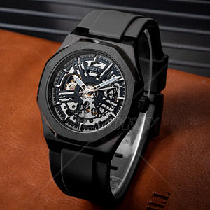 Venta al por mayor OEM moda esqueleto logotipo personalizado reloj de lujo Reloj <span class=keywords><strong>Hombre</strong></span> Montre Homme Kol Saati muñeca mano reloj automático para hombres - Product Image 6