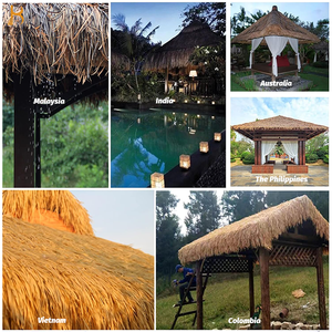 驚きの価格現代的なシミュレートされた合成ヤシのサッチ屋根のサッチ屋根リゾート用の合成サッチ屋根 - Product Image 5