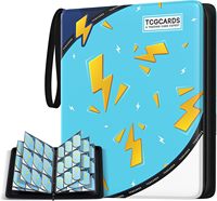 Porte-cartes unisexe en similicuir pour cartes de sport - 9 pochettes, capacité de 900 cartes, 50 pochettes amovibles, fermeture éclair à 3 anneaux