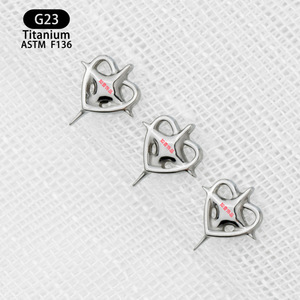G23 <b>Titanium</b> Star Ear <b>Stud</b> 8mm 9mm F136 Implant Grade Body Jewelry Unisex - Product Image 3