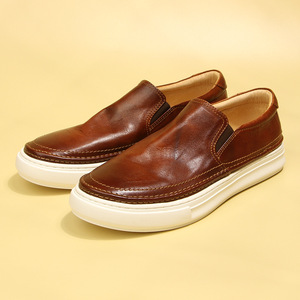 Mocassini Estivi in Pelle di Cavallo Tinta Unita, Stile Retrò Casual, <span class=keywords><strong>Scarpe</strong></span> Slip-On alla Moda, Disponibili in Stock, Dropshipping - Product Image 3