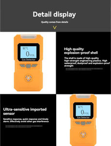 Văn phòng không dây dễ cháy phân tích khí co H2S O2 CH4 Detector với chất lượng không khí màn hình phân tích khí - Product Image 4