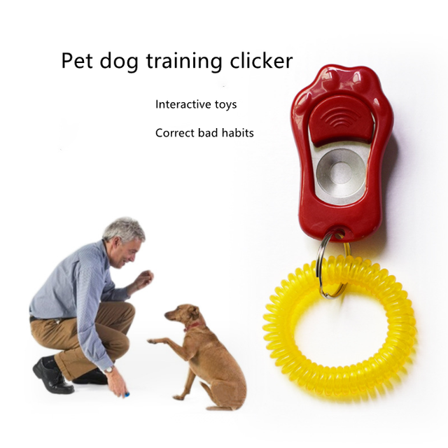 Manufacturer Wholesale Pet Paw Printsound Trainer Dog Training Clicker Three-Speed Adjustable Interactive Dog Clicker Toy