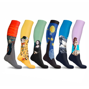 Calcetines de compresión de 20-30 MmHg para hombre, pintura de Van Gogh, presión firme creativa, circulación, soporte ortopédico, <span class=keywords><strong>medias</strong></span>, calcetines de manguera - Product Image 1
